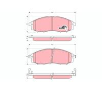 Kit pastiglie freno, Freno a disco Assale anteriore per DONGFENG (DFAC) NISSAN N