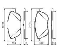 Kit pastiglie freno, Freno a disco Assale anteriore per DS OPEL PEUGEOT VAUXHALL