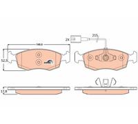Kit pastiglie freno, Freno a disco Assale anteriore per FIAT 500 500 C GRANDE PU