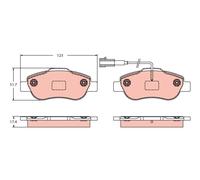 Kit pastiglie freno, Freno a disco Assale anteriore per FIAT 500 C PANDA
