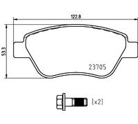 Kit pastiglie freno, Freno a disco Assale anteriore per FIAT DOBLO