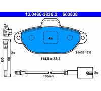 Kit pastiglie freno, Freno a disco Assale anteriore per FIAT FORD 500 KA