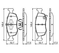 Kit pastiglie freno, Freno a disco Assale anteriore per FIAT LANCIA 500 500 C 50