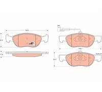 Kit pastiglie freno, Freno a disco Assale anteriore per FIAT LANCIA BARCHETTA BR