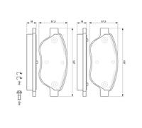 Kit pastiglie freno, Freno a disco Assale anteriore per FIAT MULTIPLA MULTIPLA V