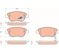 Kit pastiglie freno, Freno a disco Assale anteriore per FIAT OPEL VAUXHALL ADAM
