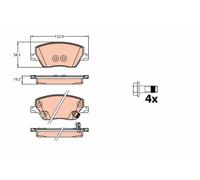 Kit pastiglie freno, Freno a disco Assale anteriore per FIAT TIPO