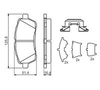 Kit pastiglie freno, Freno a disco Assale anteriore per FORD FIESTA