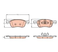 Kit pastiglie freno, Freno a disco Assale anteriore per FORD FIESTA