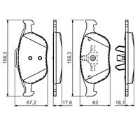 Kit pastiglie freno, Freno a disco Assale anteriore per FORD FIESTA FOCUS TOURNE