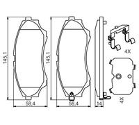 Kit pastiglie freno, Freno a disco Assale anteriore per FORD FORD ASIA & OCEANIA