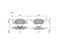 Kit pastiglie freno, Freno a disco Assale anteriore per FORD FORD AUSTRALIA FOCU