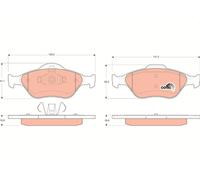 Kit pastiglie freno, Freno a disco Assale anteriore per FORD FORD AUSTRALIA FORD