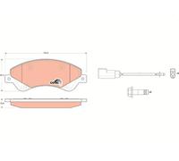 Kit pastiglie freno, Freno a disco Assale anteriore per FORD FORD AUSTRALIA TRAN