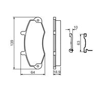 Kit pastiglie freno, Freno a disco Assale anteriore per FORD FORD AUSTRALIA TRAN