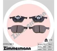 Kit pastiglie freno, Freno a disco Assale anteriore per FORD FORD (CHANGAN) MAZD