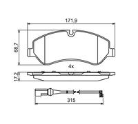 Kit pastiglie freno, Freno a disco Assale anteriore per FORD LDV DELIVER 9 TRANS