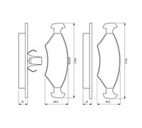 Kit pastiglie freno, Freno a disco Assale anteriore per FORD MAZDA 121 FIESTA PU