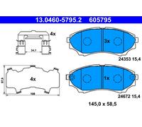 ATE pastiglie freno 13.0460-5795.2 145x58,5 spessore 15,4 mm con avvisatore acustico