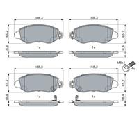 Kit pastiglie freno, Freno a disco Assale anteriore per FORD TRANSIT