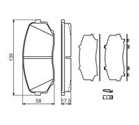 Kit pastiglie freno, Freno a disco Assale anteriore per FORD USA MAZDA MITSUBISH
