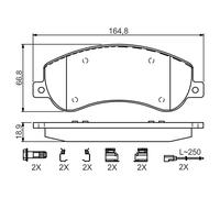 Kit pastiglie freno, Freno a disco Assale anteriore per FORD VW AMAROK TRANSIT