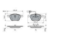 Kit pastiglie freno, Freno a disco Assale anteriore per FORD VW GALAXY SHARAN
