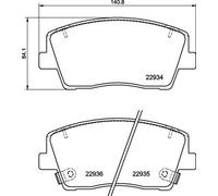 Kit pastiglie freno, Freno a disco Assale anteriore per GENESIS KIA G70 STINGER
