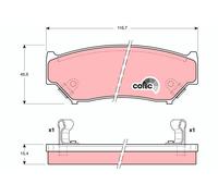 Kit pastiglie freno, Freno a disco Assale anteriore per GEO SUZUKI JIMNY TRACKER