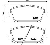 Kit pastiglie freno, Freno a disco Assale anteriore per HONDA CIVIC