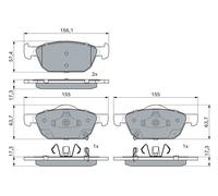 Kit pastiglie freno, Freno a disco Assale anteriore per HONDA CIVIC