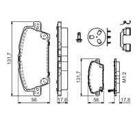 Kit pastiglie freno, Freno a disco Assale anteriore per HONDA CIVIC