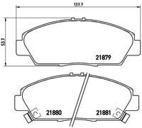 Kit pastiglie freno, Freno a disco Assale anteriore per HONDA ROVER 600 ACCORD P