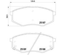 Kit pastiglie freno, Freno a disco Assale anteriore per HYUNDAI HYUNDAI (BEIJING