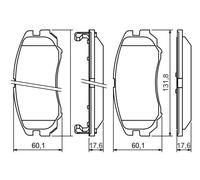 Kit pastiglie freno, Freno a disco Assale anteriore per HYUNDAI HYUNDAI (BEIJING