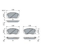Kit pastiglie freno, Freno a disco Assale anteriore per HYUNDAI HYUNDAI (BEIJING
