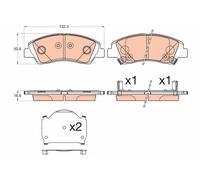 Kit pastiglie freno, Freno a disco Assale anteriore per HYUNDAI i10