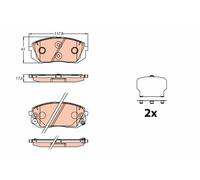 Kit pastiglie freno, Freno a disco Assale anteriore per HYUNDAI i40