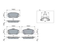 Kit pastiglie freno, Freno a disco Assale anteriore per HYUNDAI KIA CEED i30 PRO
