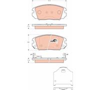 Kit pastiglie freno, Freno a disco Assale anteriore per HYUNDAI KIA GRANDEUR MAG