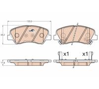 Kit pastiglie freno, Freno a disco Assale anteriore per HYUNDAI KIA KIA (DYK) AC