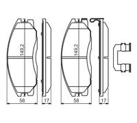 Kit pastiglie freno, Freno a disco Assale anteriore per HYUNDAI SSANGYONG ACTYON
