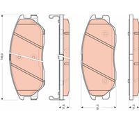 Kit pastiglie freno, Freno a disco Assale anteriore per HYUNDAI TERRACAN