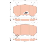Kit pastiglie freno, Freno a disco Assale anteriore per INFINITI NISSAN 370Z FX