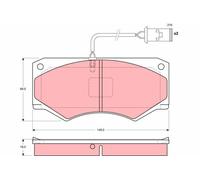 Kit pastiglie freno, Freno a disco Assale anteriore per IVECO DAILY