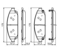 Kit pastiglie freno, Freno a disco Assale anteriore per JEEP COMMANDER GRAND CHE