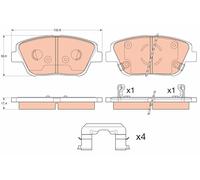 Kit pastiglie freno, Freno a disco Assale anteriore per KIA OPTIMA
