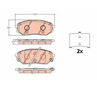 Kit pastiglie freno, Freno a disco Assale anteriore per KIA SORENTO