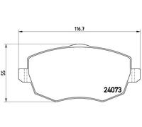 Kit pastiglie freno, Freno a disco Assale anteriore per LANCIA YPSILON