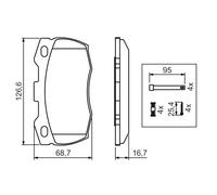Kit pastiglie freno, Freno a disco Assale anteriore per LAND ROVER DEFENDER
